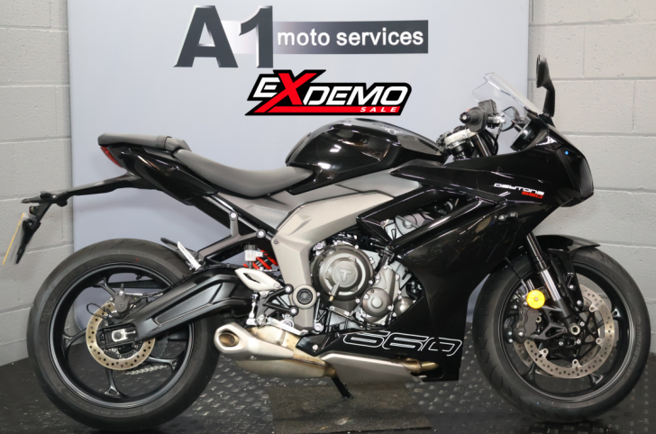 Here's a photo of the TRIUMPH DAYTONA 660, currently available for sale