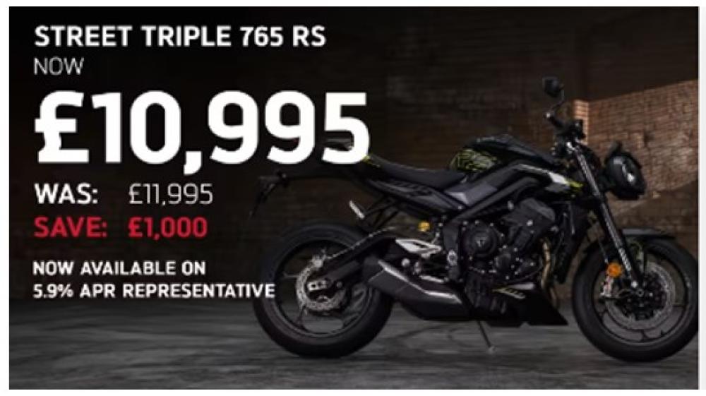 Main photo of this New Triumph STREET TRIPLE 765 RS that's available to buy at Premier Bikes Oxford, located in Abingdon