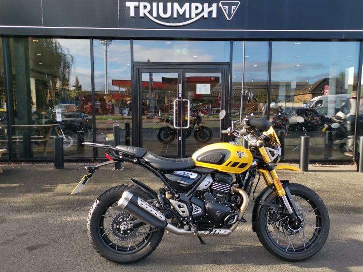 Here's a photo of the TRIUMPH SCRAMBLER 400 XC, currently available for sale