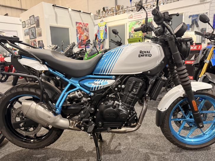 Here's a photo of the ROYAL ENFIELD GUERRILLA 450, currently available for sale