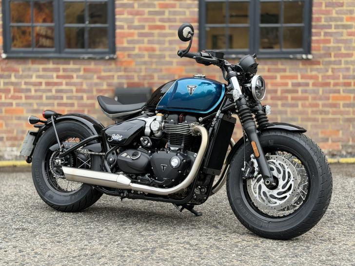 Here's a photo of the TRIUMPH BONNEVILLE BOBBER, currently available for sale