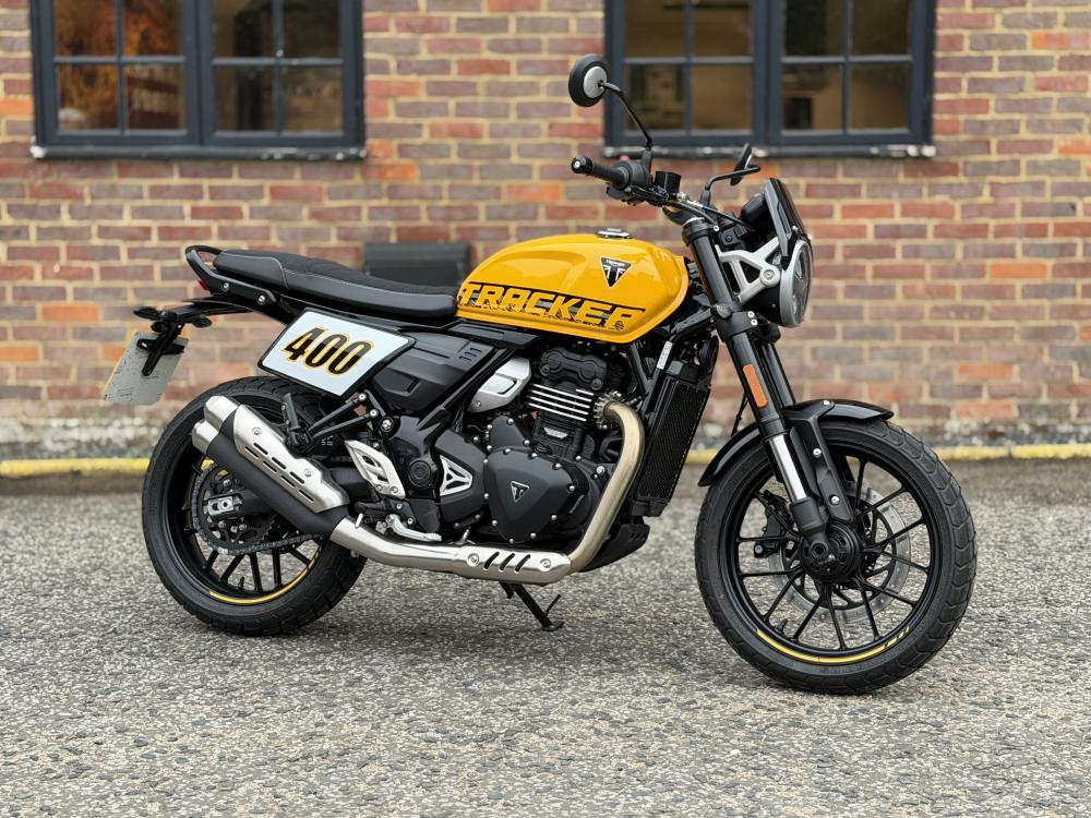 Main photo of this Ex Demo Triumph TRACKER 400 that's available to buy at Pure Triumph Woburn, located in Woburn