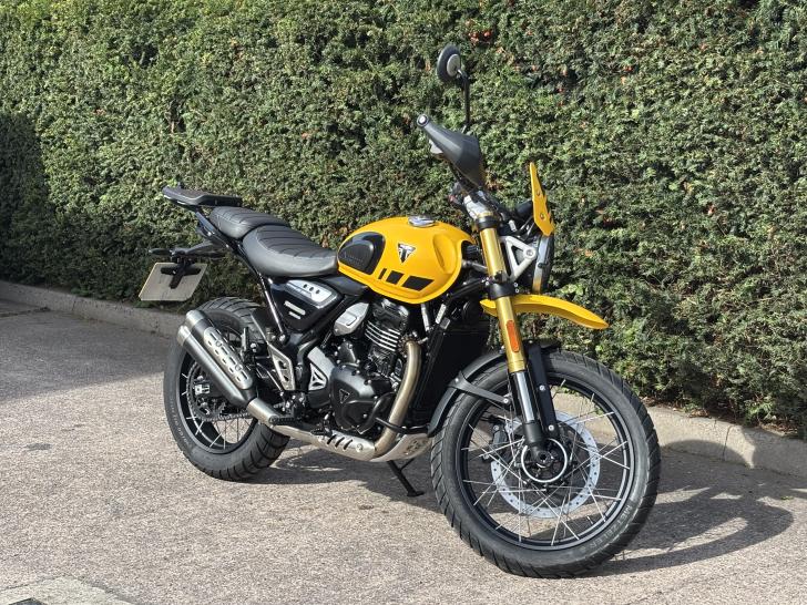 Here's a photo of the TRIUMPH SCRAMBLER 400 XC, currently available for sale